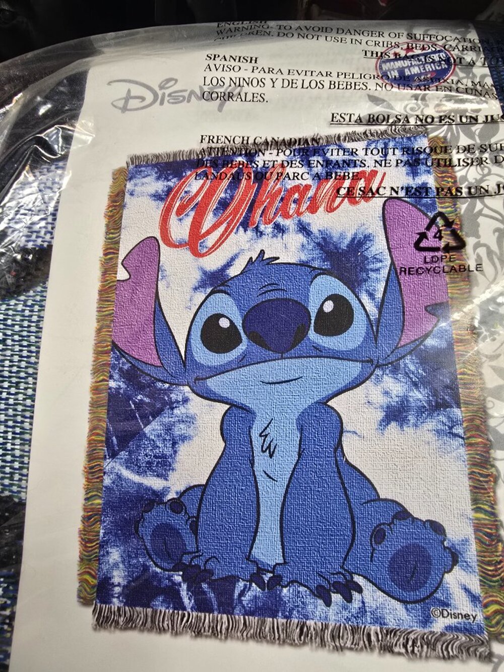 Disney Woven Tapestry Throw, 48x60", new & sealed
